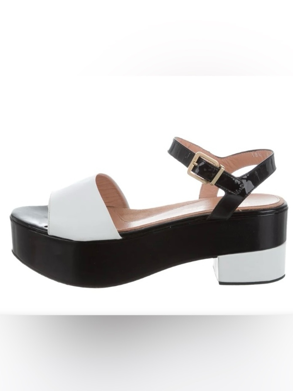 Robert Clergerie Ekora Patent Leather Colorblock Sandals. Size 40 (8.5)